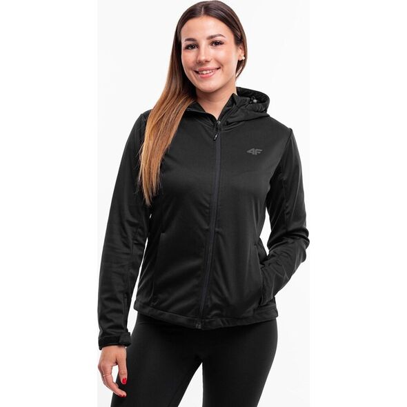 4f Kurtka przejściowa softshell z kapturem damska 4F F215 czarna L