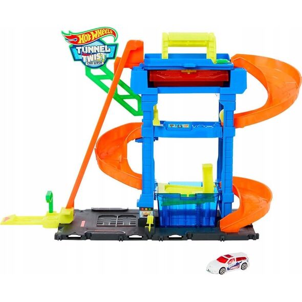 Mattel Hot Wheels City Tunnel Twist car wash, play building