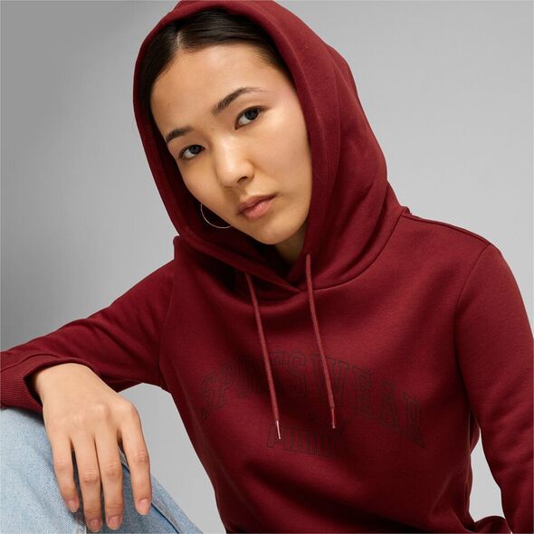 Puma Bluza damska Puma Ess  Logo LAB Hoodie FL bordowa 682987 13 L
