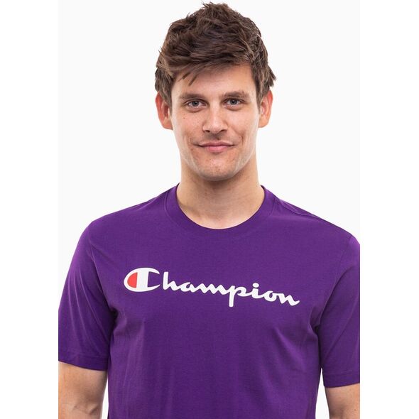 Champion Koszulka męska Champion SS Tee fioletowa 220256 VS025 XL