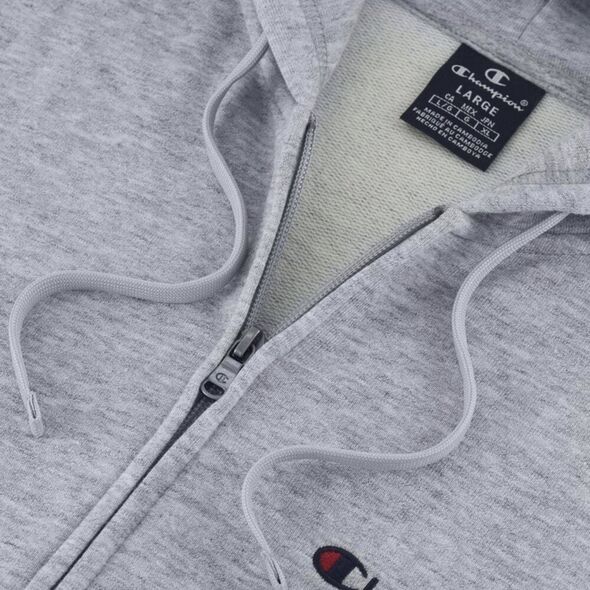 Champion Bluza męska Champion Full Zip Hoodie szara 220260 EM021 XL