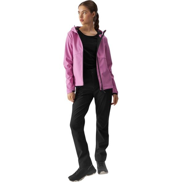 4f Kurtka damska softshell 4F F285 różowa 4FWAW24TSOFF285 54S L
