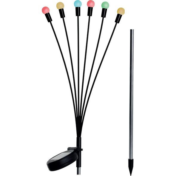 Saska Garden LAMPA SOLARNA TAŃCZĄCE NA WIETRZE KULECZKI KOLOROWE 6 LED 72CM