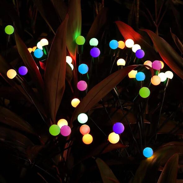 Saska Garden LAMPA SOLARNA TAŃCZĄCE NA WIETRZE KULECZKI KOLOROWE 6 LED 72CM