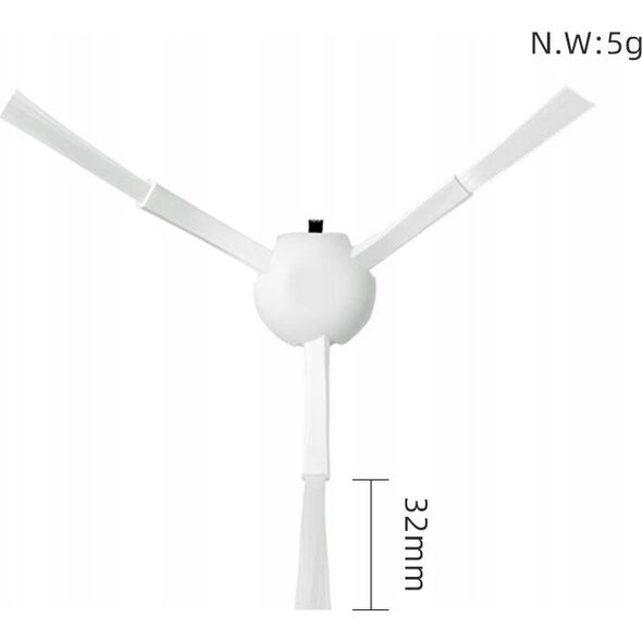 2x Szczotka Szczoteczka Boczna Czyszcząca Do Xiaomi Mi Robot 1c Stytj01zhm / Biały