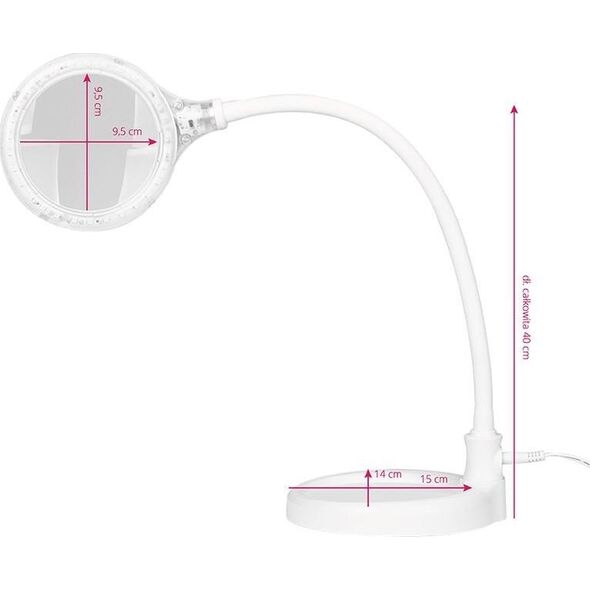 Activeshop LAMPA LUPA ELEGANTE 2014-2R 30 LED SMD 5D Z PODSTAWKĄ I KLIPSEM NA BIURKO