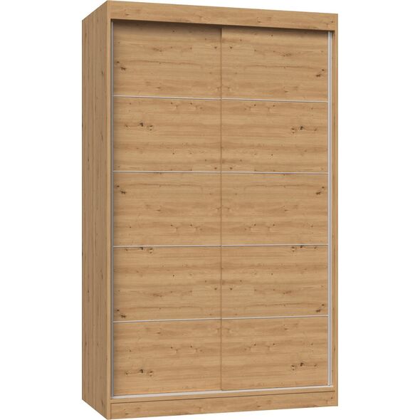 Topeshop SZAFA PRZESUWNA IGA 120 CM DRZWI ZE SZPROSAMI DĄB ARTISAN