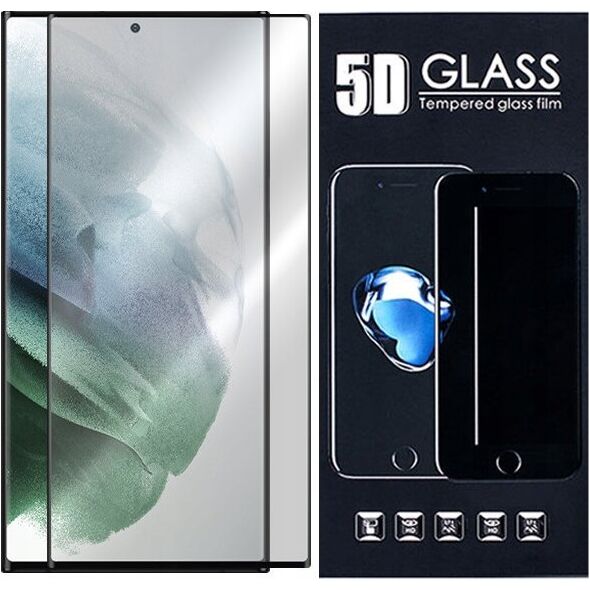 5D Full Glue Tempered Glass - do Samsung Galaxy S22 Ultra czarny