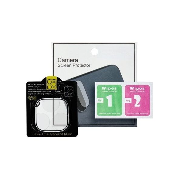 OEM Szkło hartowane 5D Full Glue do aparatu - do iPhone 14 Pro Max Transparent