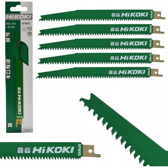 Hitachi Brzeszczot do piły szablastej RPW80 - 5 sztuk
