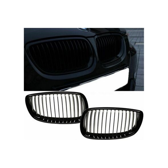 MTuning Grill sportowy pojedyncze żeberka Gloss Black BMW 3 E92 E93 przed liftem 2005-2010