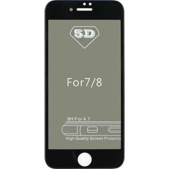 Partner Tele.com 5D Full Glue Tempered Glass - do Iphone 7 / 8   4,7 Privacy czarny