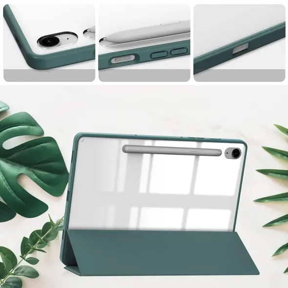 Bizon Case Tab Clear Matt Samsung Galaxy Tab S9 / S9 FE dark green