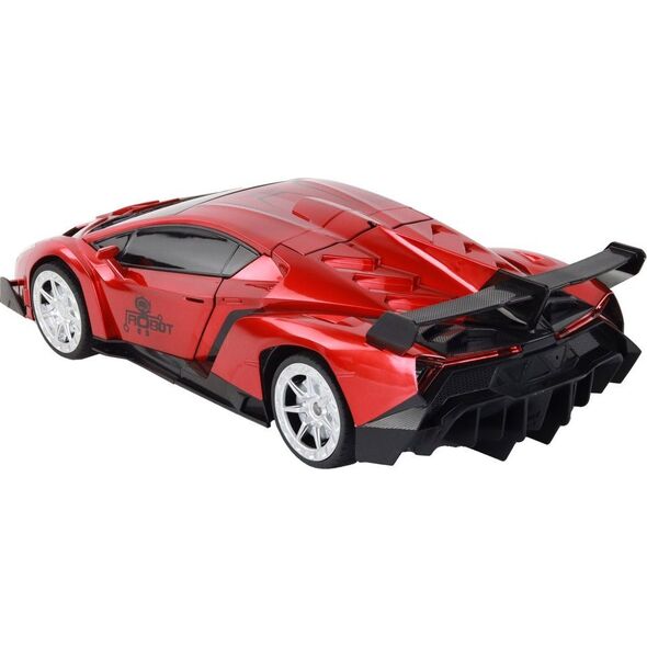 LeanToys Samochód- Robot Transformacja R/C 1:10 Czerwony Sterowanie Gestami