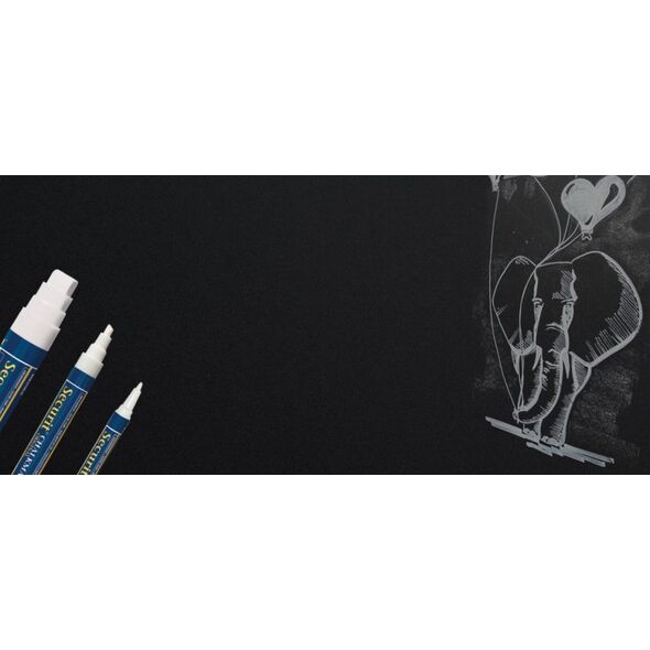 Securit Chalkmarker Securit hvid 1-2mm 7stk/pak - (7 stk.)