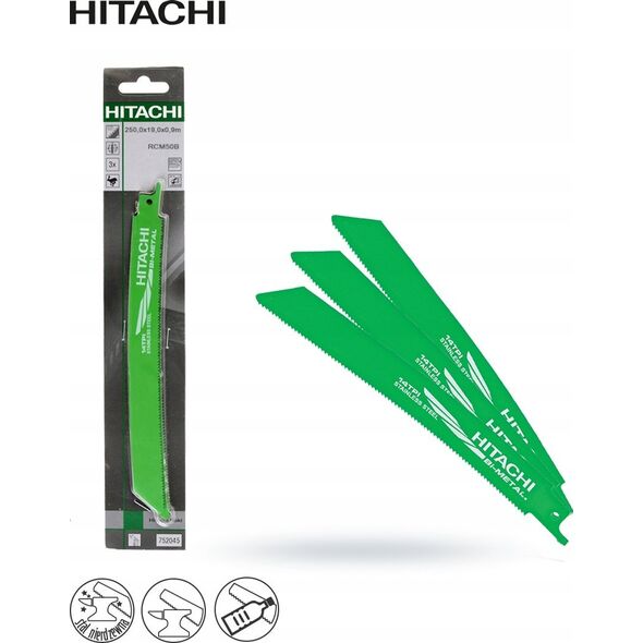 Hitachi Brzeszczot do piły szablastej RCM50B 3 szt..