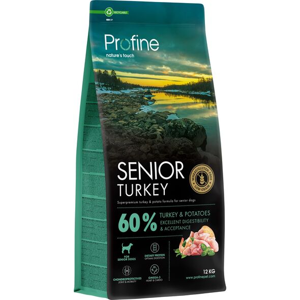 Šunų ėdal. Profline Senior Turkey 12kg