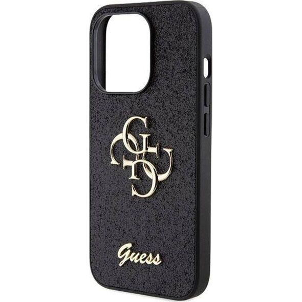 Guess Guess GUHCP15LHG4SGK iPhone 15 Pro 6.1" czarny/black hardcase Glitter Script Big 4G