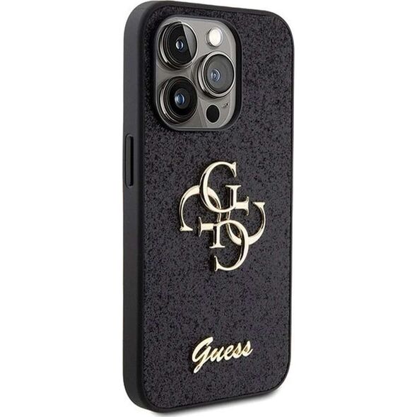 Guess Guess GUHCP15LHG4SGK iPhone 15 Pro 6.1" czarny/black hardcase Glitter Script Big 4G