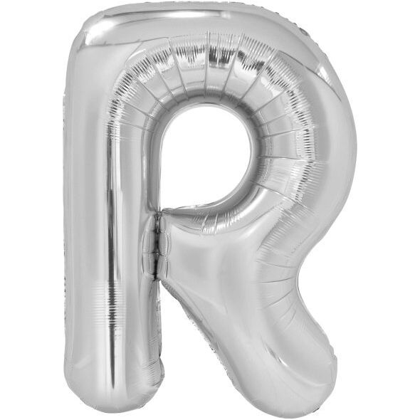 Αλουμινόχαρτο μπαλόνι letter R, ασημί, 60,5x86cm 13899847 194099034784