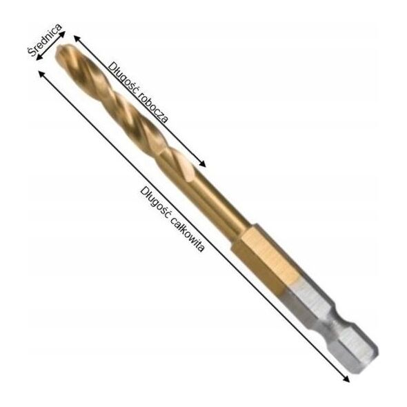 Τρυπάνι Makita MAKITA ΜΕΤΑΛΛΙΚΟ ΤΡΥΠΑΝΙ HSS-TIN 1/4" HEX 5.0x78mm 13919993 88381464307