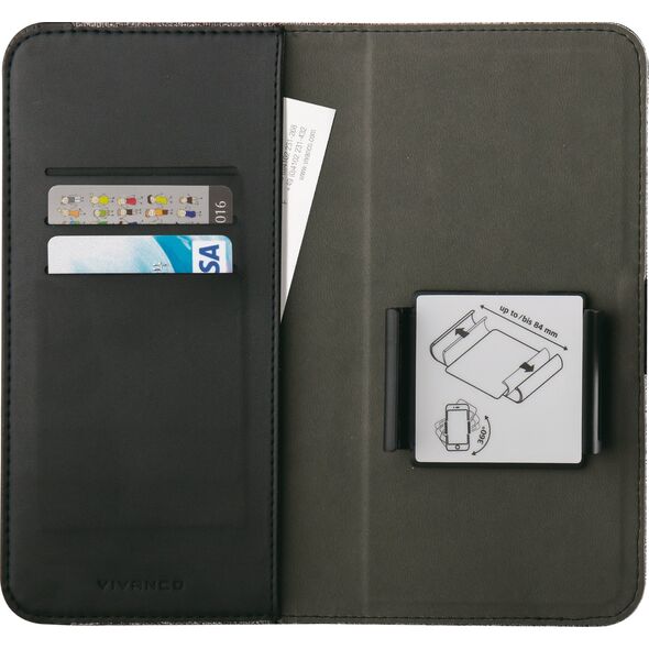 Vivanco Universal Plånboksfodral XL 3 γηπέδων Grå 13939486 4008928603231