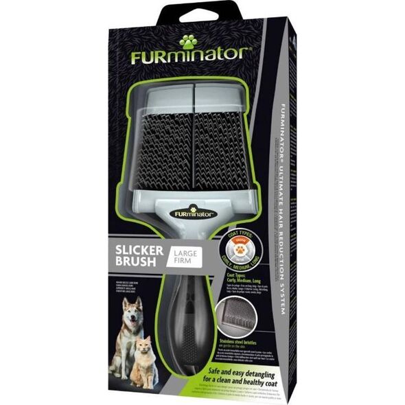 FURminator szczotka Pudlówka L -  dla psów i kotów