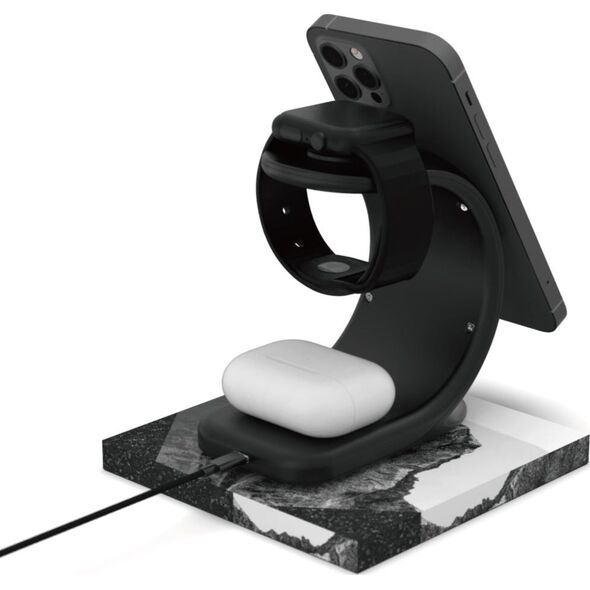 Ładowarka Vinnic Vinnic CHOMO 3-IN-1 Magnetic Wireless Charging Dock, black