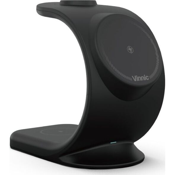 Ładowarka Vinnic Vinnic CHOMO 3-IN-1 Magnetic Wireless Charging Dock, black