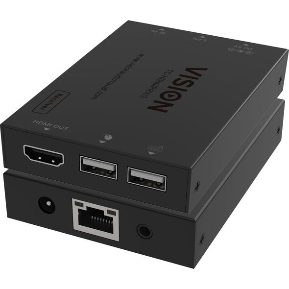 Vision VISION HDMI-uber-IP-Sender - 30 JAHRE GARANTIE - nur Sender - Empfanger muss separat erworben werden - Sendet HDMI 1:1 or 1:n - Ubertragt USB 1.1 - Plug-and-Play - IR-Durchleitung - Max 1920 x 1200 bei 60 Hz - HDCP-συμβατό - 13866619 6862540000000