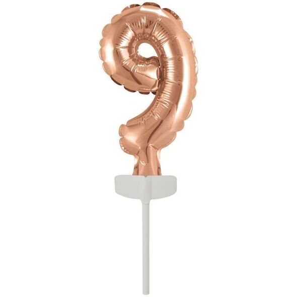 Μπαλόνι AMSCAN Mini foil νούμερο 9, ροζ χρυσό, 7x12cm 13903055 194099068864