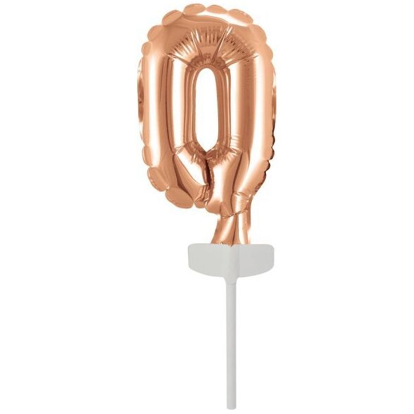 Μπαλόνι AMSCAN Mini foil νούμερο 0, ροζ χρυσό, 7,5x12cm 13903070 194099068772