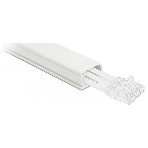 Organizer Delock Delock Kabelkanal with Deckel selbstklebend 22 x 15 mm - Lange 1 m Weiss 13932621 4043619207206