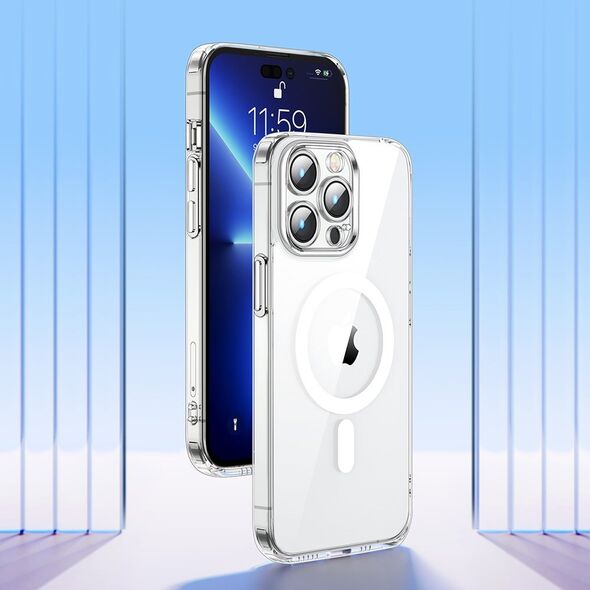 Joyroom Joyroom 14D Magnetic Case magnetyczne etui do iPhone 14 Pro Max kompatybilne z MagSafe przezroczysty (JR-14D8)