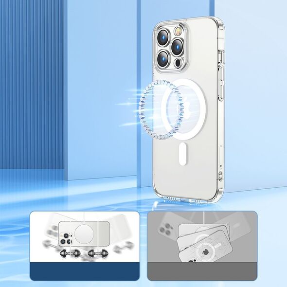 Joyroom Joyroom 14D Magnetic Case magnetyczne etui do iPhone 14 kompatybilne z MagSafe przezroczysty (JR-14D5)