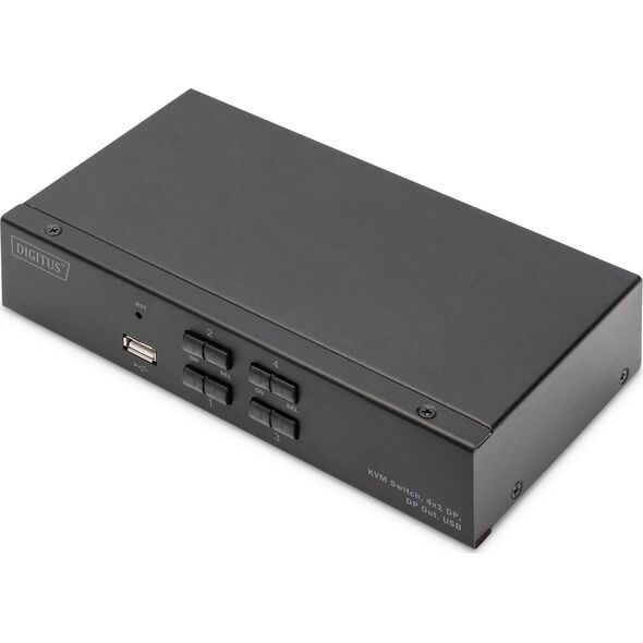 Digitus DIGITUS KVM Switch, 4K60HZ, 4x1 DP in, 1x DP USB out 13848449 4016030000000