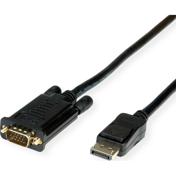 Καλώδιο Roline ROLINE DisplayPort VGA, DP M - VGA M, μαύρο, 5 m 13871746 7630049617377