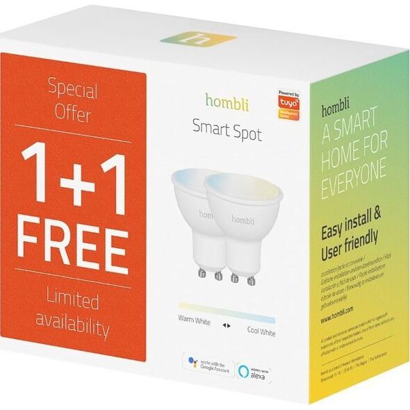 Avanca International BV Hombli smarte Glühbirne, 4,5W, CCT, 1+1 πακέτο προσφοράς 13875442 8719323917132