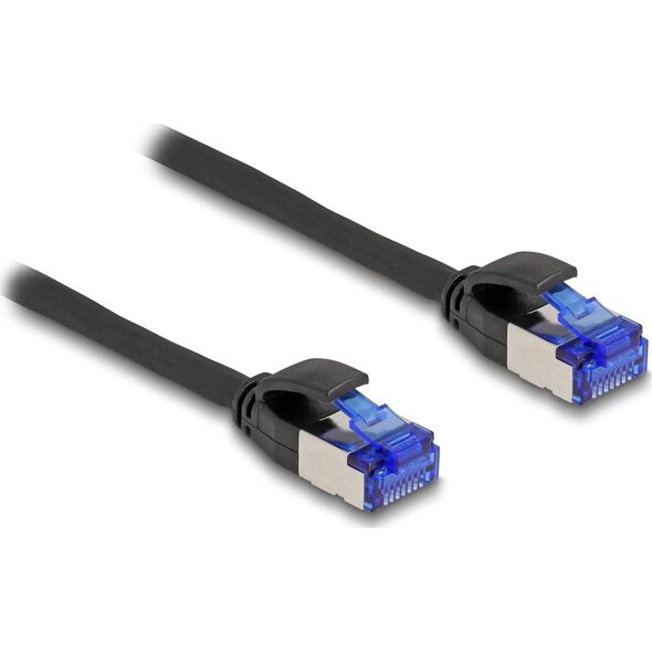 Delock Delock - Patch-Cable - RJ-45 (M) zu RJ-45 (M) - 1 m - 4,5 mm - S/FTP - CAT 6a - halogenfrei, ohne Haken - Schwarz 13935744 4043619802272