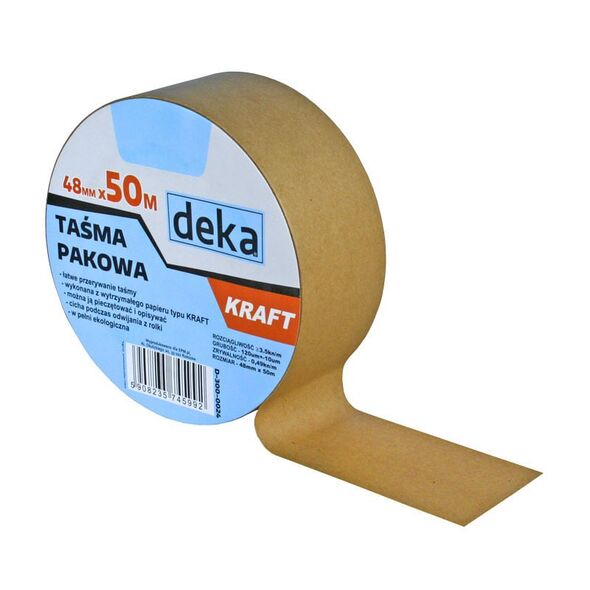 Deka Taśma pakowa papierowa KRAFT 48mm 50mb