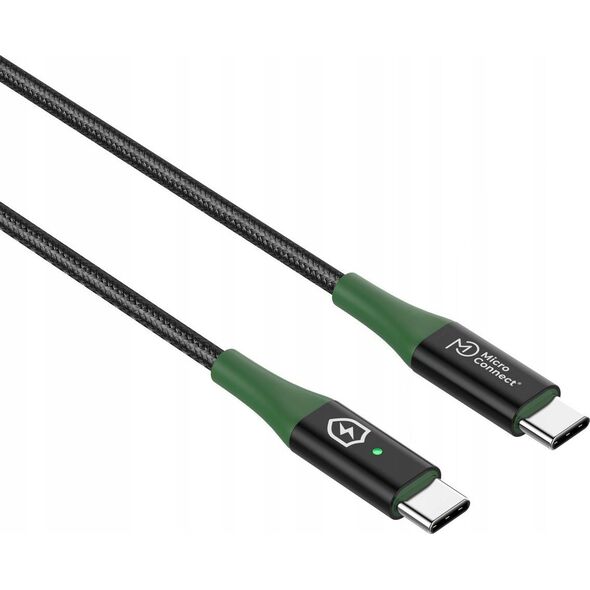 Καλώδιο USB MicroConnect Μικροσύνδεση MC-SMART USB-C-C-02 Καλώδιο USB USB 2.0 2 m USB C Μαύρο, πράσινο 13920579 5715063388341