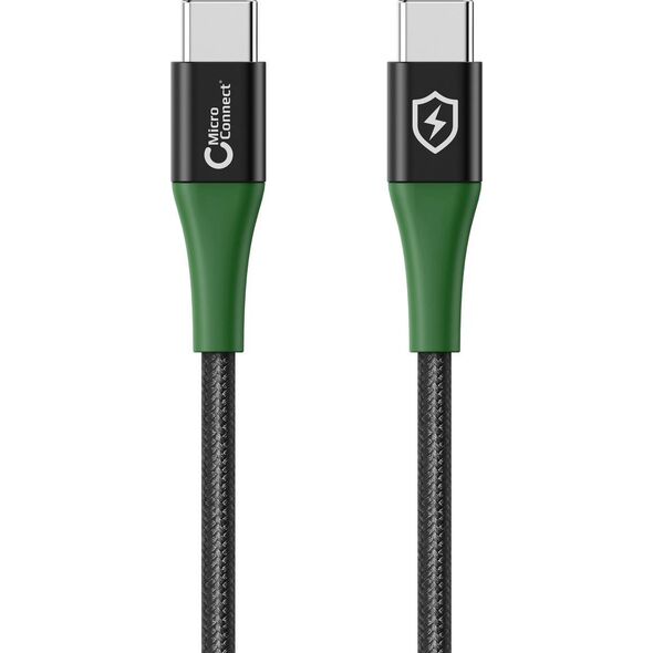 Καλώδιο USB MicroConnect Μικροσύνδεση MC-SMART USB-C-C-02 Καλώδιο USB USB 2.0 2 m USB C Μαύρο, πράσινο 13920579 5715063388341