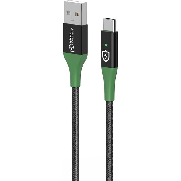 Καλώδιο USB MicroConnect Μικροσύνδεση MC-SMART USB-A-C-01 Καλώδιο USB USB 2.0 1 m USB A USB C Μαύρο, πράσινο 13920585 5715063388242