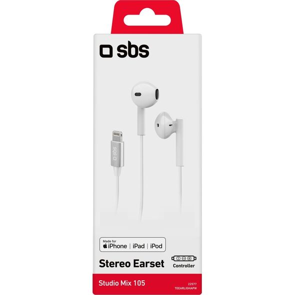 SBS Portable SBS Studio Mix 105 ακουστικά, ενσύρματα, κλήσεις/μουσική, ακουστικά, λευκό 13809359 8018420000000