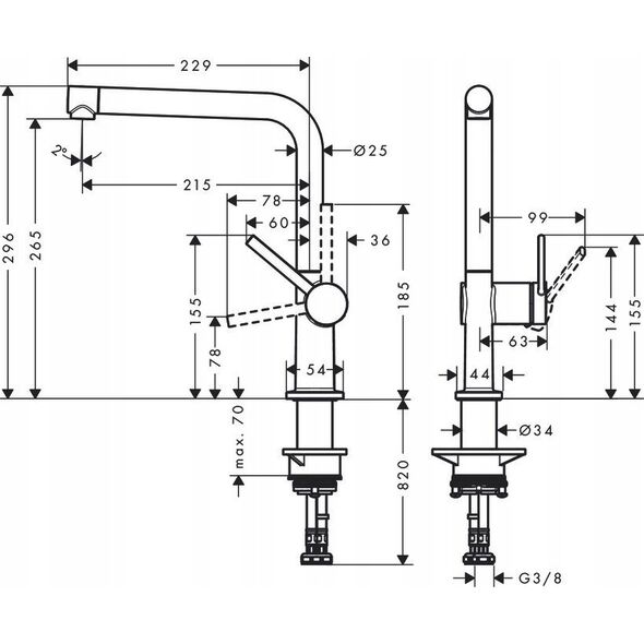 Βρύση κουζίνας Hansgrohe Βρύση κουζίνας Hansgrohe Talis M54 72840670 13831259 4059630000000
