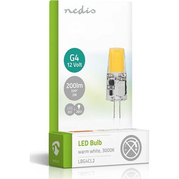 Λάμπα LED Nedis Nedis LBG4CL2 Ζεστό λευκό 3000K 2W G4 F 13840588 5412810000000