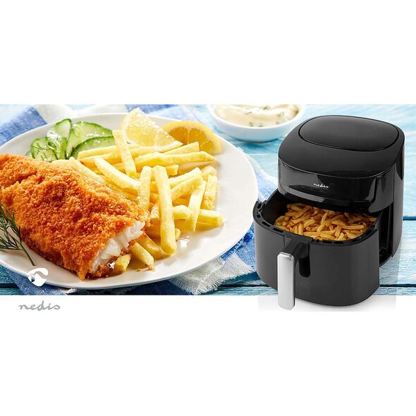 Φριτέζα αέρα Nedis Nedis KAAF170BK Φριτέζα Μονή 7,2 l Αυτόνομη Φριτέζα ζεστού αέρα 1800 W Μαύρη 13840702 5412810000000