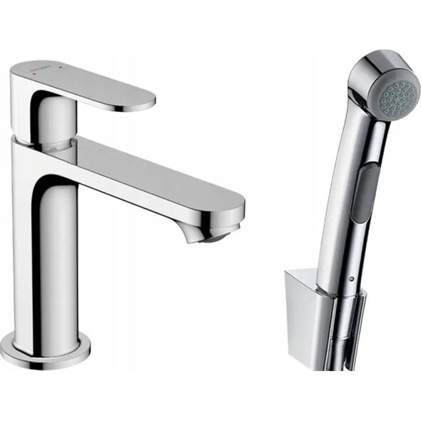 Bateria umywalkowa Hansgrohe Hansgrohe bateria umywalkowa 110 z główką Bidette i wężem 160 cm, bez kompletu odpływowego Rebris S, chrom 72215000
