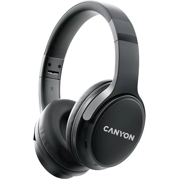 Canyon OnRiff 4 Zestaw słuchawkowy Bezprzewodowy Opaska na głowę Połączenia/Muzyka/Sport/Codzienność USB Type-C Bluetooth Czarny