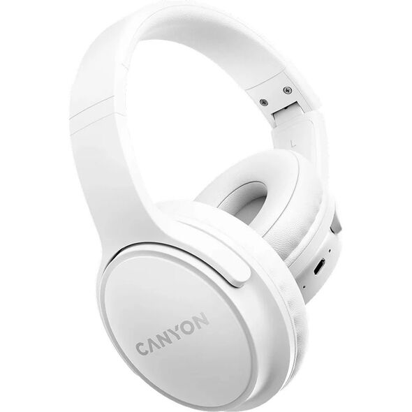 Canyon OnRiff 4 Zestaw słuchawkowy Bezprzewodowy Opaska na głowę Połączenia/Muzyka/Sport/Codzienność USB Type-C Bluetooth Biały